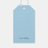 Daisy Doodle in Tinte und Wasserfarbe Geschenkanhänger (Rückseite)