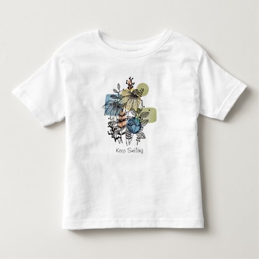 Daisy Doodle in Tinte und Wasserfarbe Kleinkind T-shirt (Vorderseite)