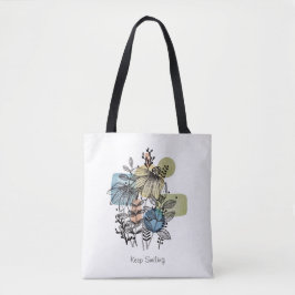 Daisy Doodle in Tinte und Wasserfarbe Tasche