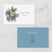 Daisy Doodle in Tinte und Wasserfarbe Visitenkarte (Vorne/Hinten)