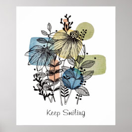 Daisy Doodle in Tinte- und Wasserfarbenplakat Poster