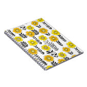 Daisy Doodles in Gelb und Schwarz Notizblock (Rechte Seite)
