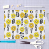 Daisy Doodles in Gelb und Schwarz Seidenpapier (Handwerk)