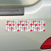 Daisy Doodles in rot und schwarz Autoaufkleber (Auf Auto)