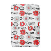 Daisy Doodles in rot und schwarz Badematte (Vorderseite Vertikal)