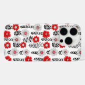 Daisy Doodles in rot und schwarz Case-Mate iPhone Hülle (Rückseite (Horizontal))