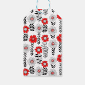 Daisy Doodles in rot und schwarz Geschenkanhänger (Rückseite)