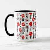 Daisy Doodles in rot und schwarz Tasse (Links)