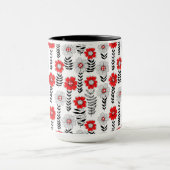 Daisy Doodles in rot und schwarz Tasse (Zentrum)