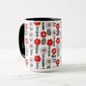 Daisy Doodles in rot und schwarz Tasse (Vorderseite Links)