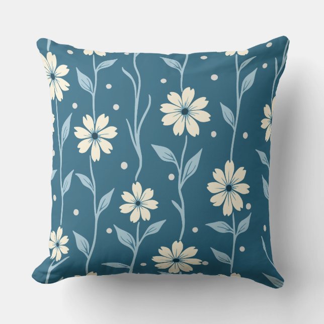 Daisy Dot Vineland Blues Kissen (Vorderseite)