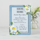 Daisy Dots - Einladung Hochzeit - Matte 5" x 7" (Stehend Vorderseite)