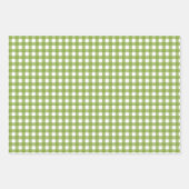 Daisy, Dots, grüne Gingham-Papierblätter Geschenkpapier Set (Vorderseite 3)