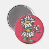 Daisy Dots Magnet (Vorderseite/Rückseite)