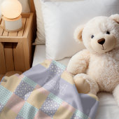 Daisy Dream Pastel Patchwork Sherpadecke