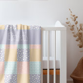 Daisy Dream Pastel Patchwork Sherpadecke