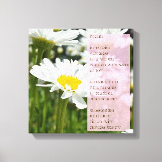 Daisy Dream Poem Canvas Print Leinwanddruck (Vorderseite)