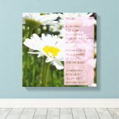 Daisy Dream Poem Canvas Print Leinwanddruck (Insitu (Holzboden))