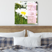 Daisy Dream Poem Canvas Print Leinwanddruck (Insitu (Schlafzimmer))