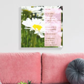 Daisy Dream Poem Canvas Print Leinwanddruck (Insitu (Wohnzimmer))
