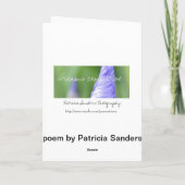 Daisy Dream Poem Inspiration Card Karte (Rückseite)