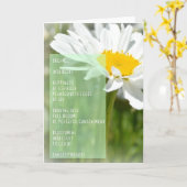 Daisy Dream Poem Inspiration Card Karte (Gelbe Blume)