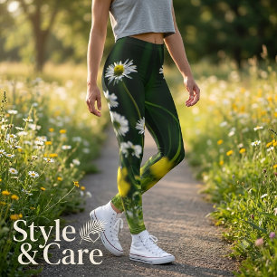 Daisy Dream: Schöne Blumenlandschaft Leggings