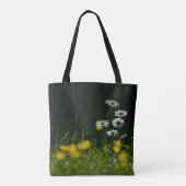 Daisy Dream: Schöne Blumenlandschaft Tasche (Rückseite)