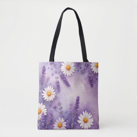 Daisy Dreams & Lavender Fields-Tasche Tasche (Vorderseite)