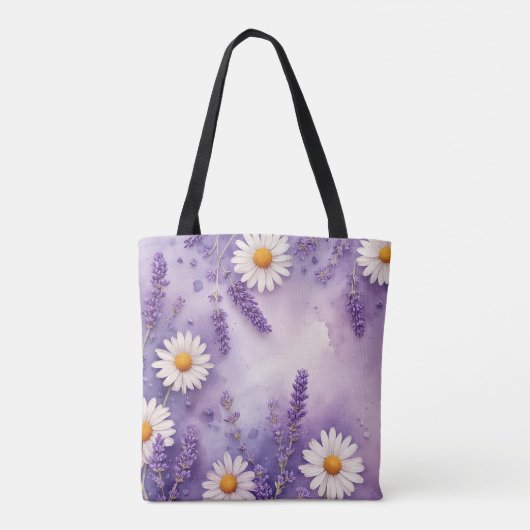 Daisy Dreams & Lavender Fields-Tasche Tasche (Rückseite)
