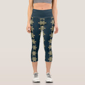 Daisy Dreams Mandala Capri Leggings (Vorderseite)