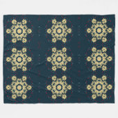 Daisy Dreams Mandala Fleecedecke (Vorderseite (Horizontal))