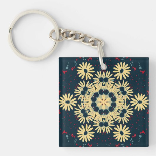 Daisy Dreams Mandala Schlüsselanhänger (Vorderseite)