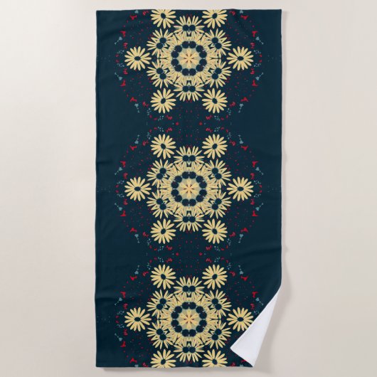 Daisy Dreams Mandala Strandtuch (Vorderseite)