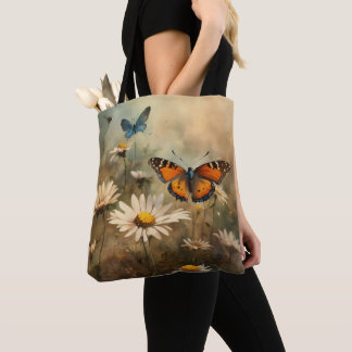 Daisy Dreams: Schmetterling und Blume Texturbag Tasche