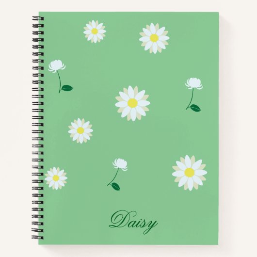 Daisy Dreams – Stylish Floral Notebook Notizblock (Vorderseite)