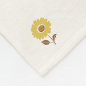 Daisy Dreams Yellow Brown Fleecedecke (Ecke)