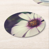 Daisy drucken. runder pappuntersetzer (Angewinkelt)