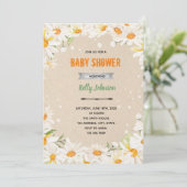 Daisy Dusche Geburtstagseinladung Einladung (Stehend Vorderseite)