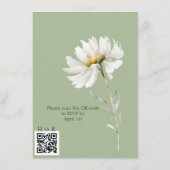 Daisy Earthy Sage & Botanical Greenery Wedding Begleitkarte (Rückseite)