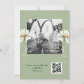 Daisy Earthy Sage & Botanical Greenery Wedding  Einladung (Rückseite)
