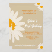 Daisy Einladung Geburtstagkarte (Vorne/Hinten)