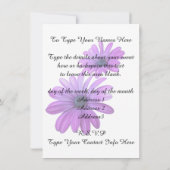 Daisy Einladungen Personalisiert Daisy RSVP Card (Rückseite)