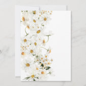 Daisy Elegant Wildflower Modern Bridal Shower Einladung (Rückseite)