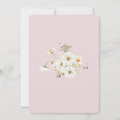 Daisy elegante Girl Baptisse Einladung (Rückseite)