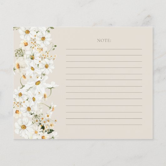 Daisy Elegante Wildblume Brautparty Rezept (Rückseite)