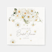 Daisy Elegante Wildblume Modernes Brautparty Serviette (Vorderseite)