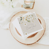 Daisy Elegante Wildblume Modernes Brautparty Serviette