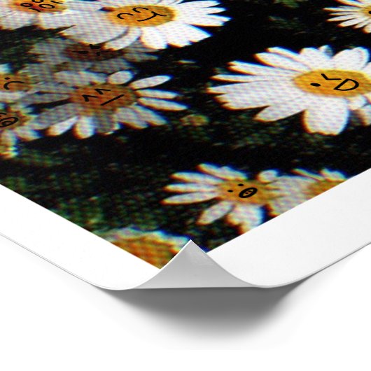 Daisy Emoji Faces Poster (Ecke)