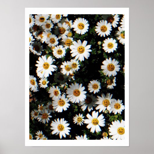 Daisy Emoji Faces Poster (Vorne)